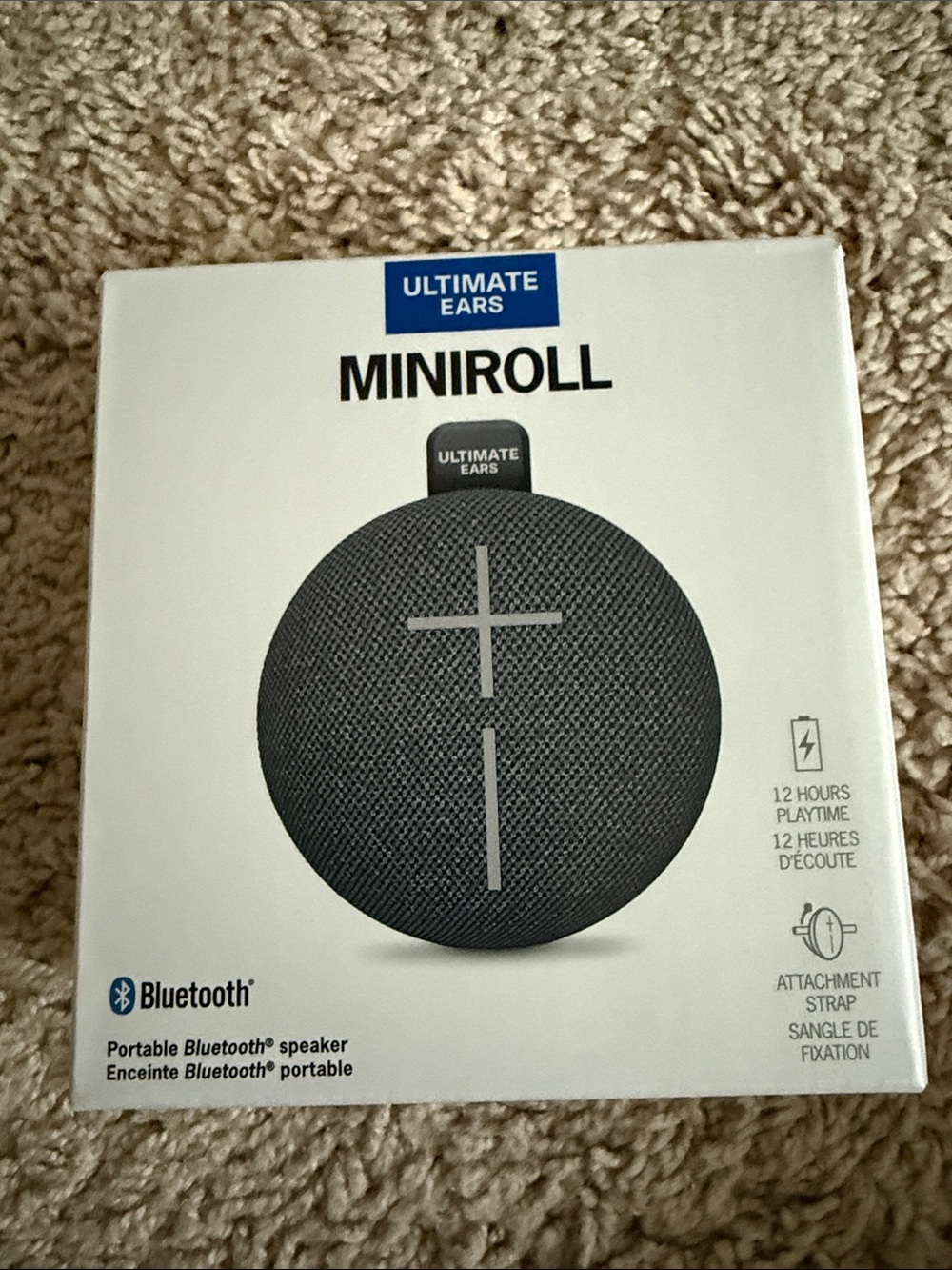 Ultimate Ears MiniRoll Portable Bluetooth Speaker - Black